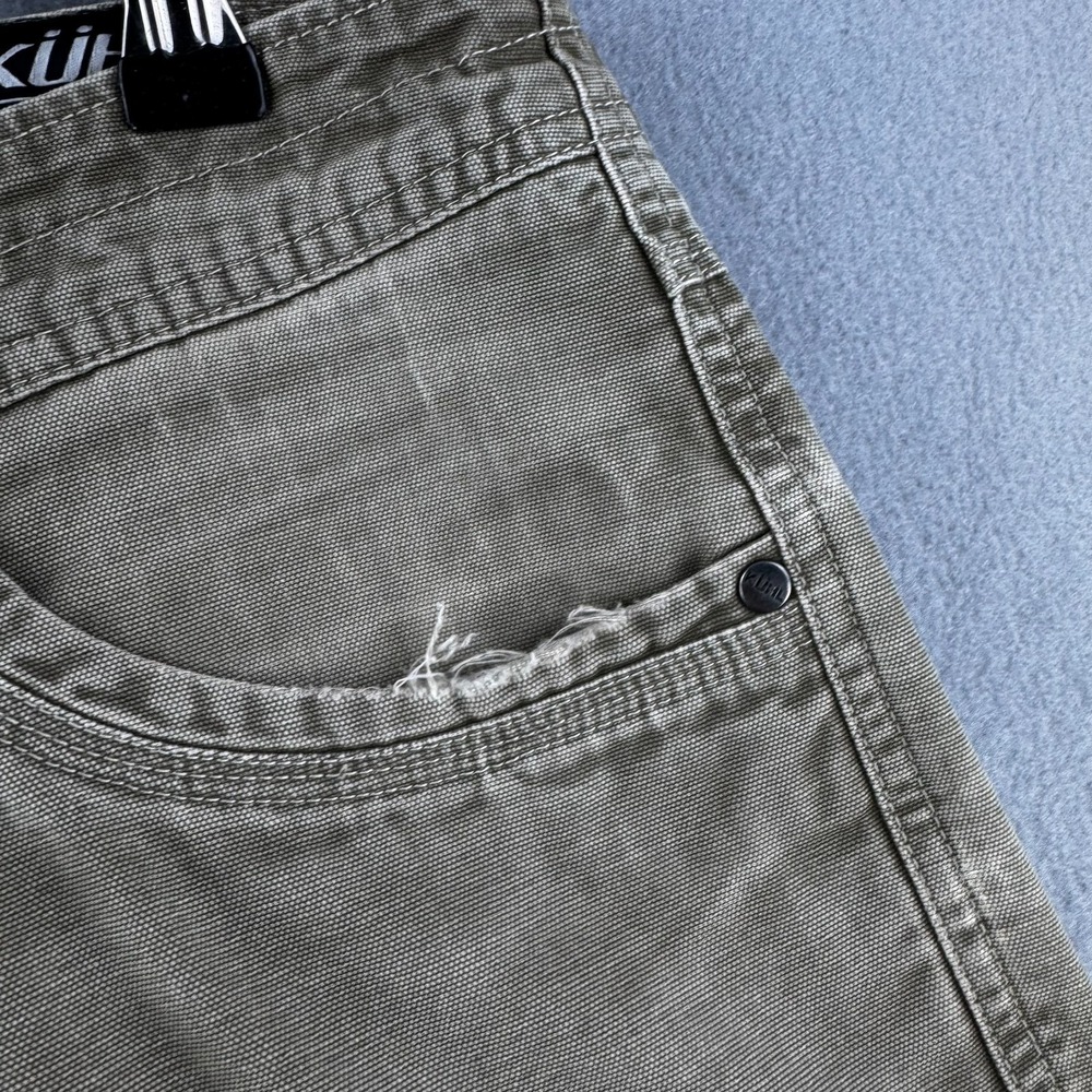 Kuhl Pants Mens 32x32 (Fits 31x31) Beige Cotton Outkast Distressed Outdoor Work - Picture 5 of 16
